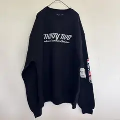 THIRTY TWO ブラック スウェット　Lメンズ