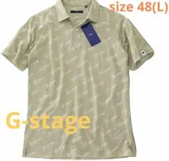 G-stage GOLFダブルジャガード ロゴポロシャツ/L /新品