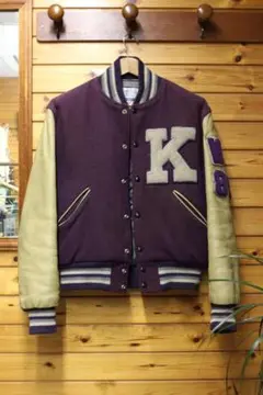 【90s】CATCH BALL　袖レザー　スタジャン　ブラックベージュ　44 Yahoo!オークション -「キャッチボール スタジャン」の落札相場