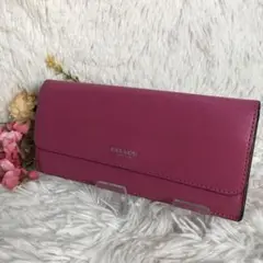 COACH コーチ 長財布 ピンク 薄型 お札入れ 小銭入れ レディース