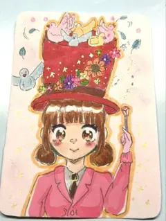 手書きイラスト　手描き　女の子　マジック