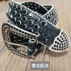 ブリンブリンベルト ウエスタン スタッズ ラインストーン 115
