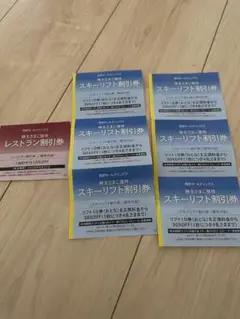 スキーリフト割引券 3枚