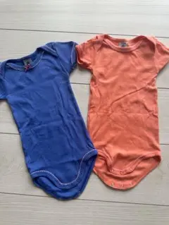 petit bateau ⛵️リボン付きボディスーツ2枚セット