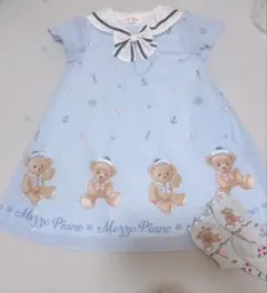 メゾピアノ マリン くま セーラー ワンピース 110