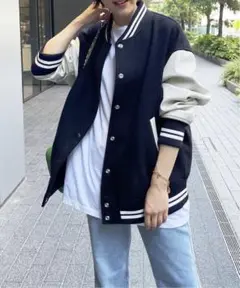 Spick u0026 Spanスタジアムジャンパー ネイビー38
