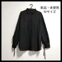 新品・激安！２WAY シアー オフショルダー 長袖ブラウス ブラック Ｍサイズ