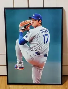 ドジャース大谷翔平 2025年MLB 投手復活！A3サイズポスターフレーム付き①