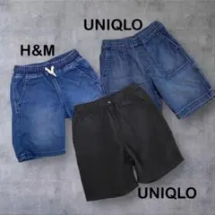 UNIQLO　H&M　ハーフパンツ　3点セット　130cm