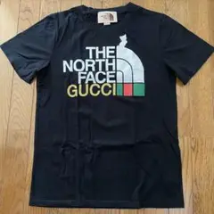 ノースフェイス　グッチ　Tシャツ　ブラック　Ｌ　　ダブルロゴ　美品　男女兼用可
