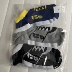 3足セット ロゴ入りソックス ネイビー グレー ブラック