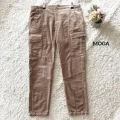 モガ ベージュ カーゴパンツ【2】裾ジッパー MOGA