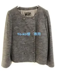 any SiS エニスィス ノーカラージャケット グレー M