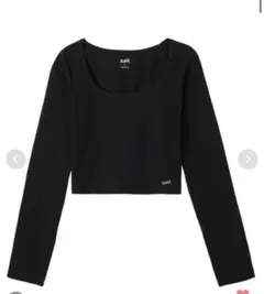 Xgirl エックスガール 2P LAYERED TOP 黒 S タン