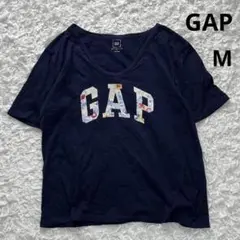 ギャップ　オーバーサイズ花柄ビッグロゴプリントTシャツ（M）柔らかい