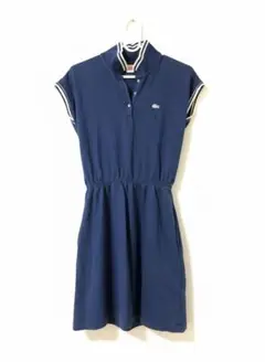 【美品】LACOSTE ポロシャツ 刺繍ロゴ Mサイズ