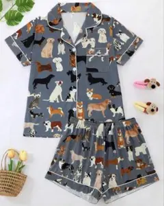 新品未使用アニマル犬柄ルームウェアパジャマ