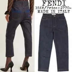 ★極美品★定価9万★FENDI★フェンディ★ハート刺繍 デニム ジーンズ★36★