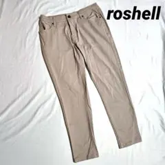 美品【roshell】ロシェル デニムパンツ チノパン ベージュ L カジュアル