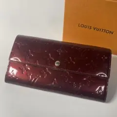 ルイ ヴィトン LOUIS VUITTON アマラント ヴェルニ 長財布