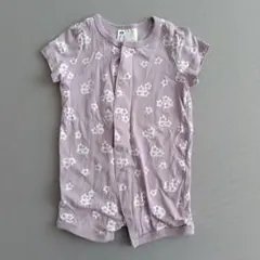 H&M 半袖、花柄カバーオール