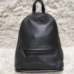 レザー リュック シボ革 通勤 ビジネス ブラック 底鋲 極美品
