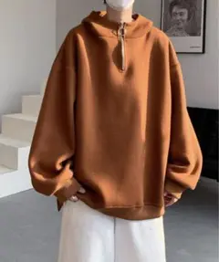 【FVLMEN】【現在取扱なしのXL】ハーフジップスウェットプルオーバーパーカー