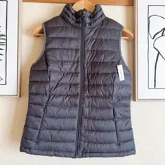 新品⭐️パファーベスト ライトウエイト レディース XS ヘザーチャコール