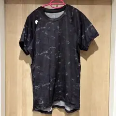 極美品デサントメッシュ素材 ブラックカモフラ 半袖TシャツLとネイビーパンツM