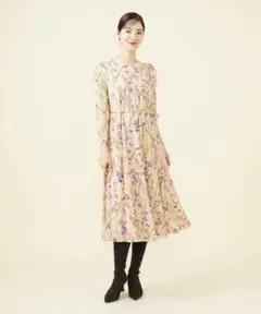 極美品✨Sybilla シビラ アイリスプリントジャージードレス
