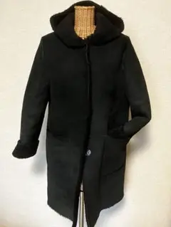 LE GLAZIK ルグラジック リアルムートンコート 羊革36 BK