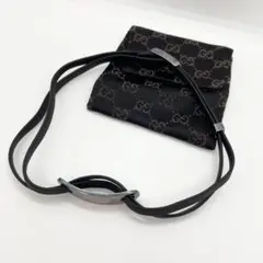 【良品】グッチ GUCCI レザー×SV925 ブレスレット