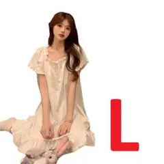 【31-2】ショート・ナイトウェアルームウェアネグリジェ L