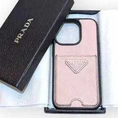 【PRADA】iPhone14 Pro プロ 箱付き モバイル ケース ピンク