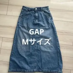 GAP デニム ロングスカート バックポケット付き