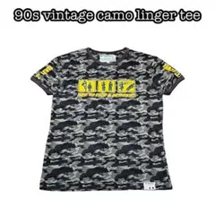 90s camo リンガー tee タイト ヘビー 美品 短丈 y2k エイプ