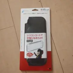 Nintendo Switch Lite用シリコンコート背面カバー ブラック