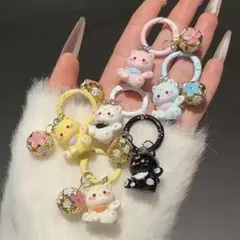 招き猫 キーホルダー 6個セット