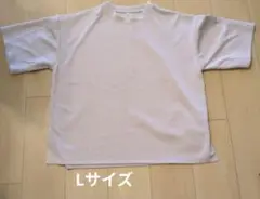 レディーストップス　クロスプラス　Tシャツ　ベージュLサイズ　ゆったり