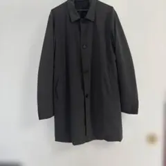 グレー ステンカラーコート 3ボタン