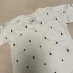 【未使用】Burberry バーバリー 長袖 総柄 ロンパース 9M(74cm)