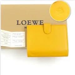 ✨未使用展示品・保証書付き✨ LOEWE ロエベ ミニ財布 アナグラム イエロー