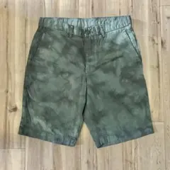 ユニクロ　タイダイ柄　ショートパンツ　S　グリーン　夏　海　レジャー　アウトドア