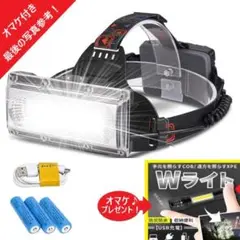 オマケ付き RICHJOLY 超巨大COB搭載 防水USB充電式 ヘッドライト