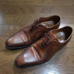 ブラウンレザー レースアップシューズ
