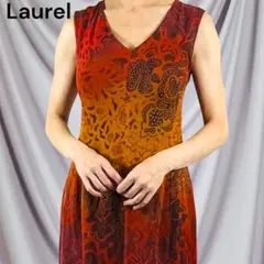 【レア】Laurel エスカーダノースリーブ ロングワンピース　ヴィンテージ