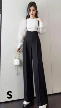 ハイウエストキャミロンパースサロペット S de Maison lyla同型