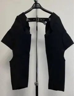 2019AW コムデギャルソン つけ袖 黒 ウール アクセサリー 合成皮革