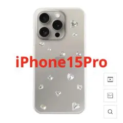 Ciara iPhone15Pro ケース ビジューTPUクリア プティ