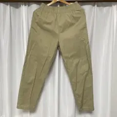 ベージュ チノパン ゴムウエスト